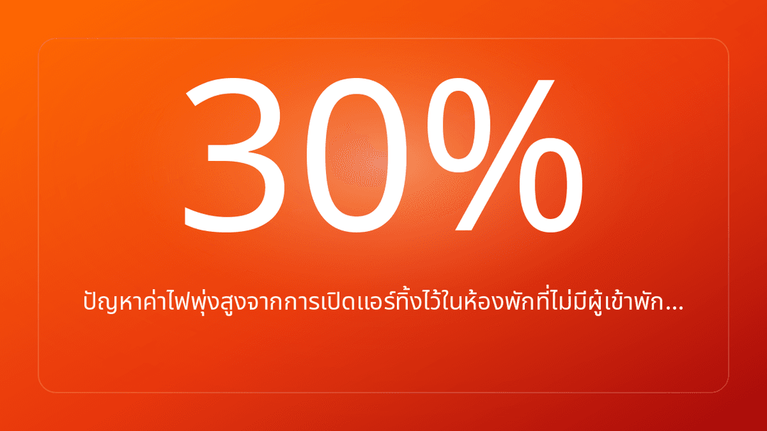 ปัญหาค่าไฟพุ่งสูงจากการเปิดแอร์ทิ้งไว้ในห้องพักที่ไม่มีผู้เข้าพัก…