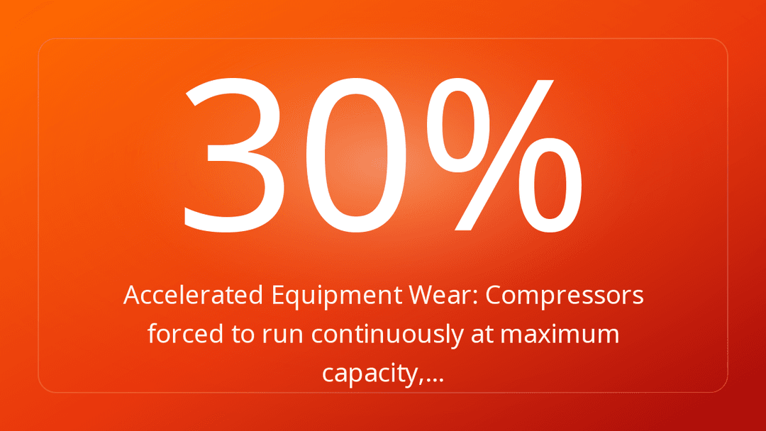 Accelerated Equipment Wear: Compressors forced to run continuously at maximum capacity,…
