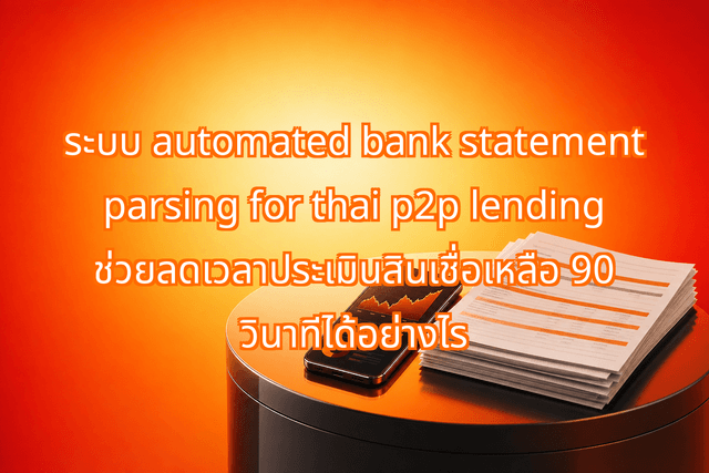 How Automated Bank Statement Parsing for Thai P2P Lending Cuts Credit Risk Processing to 90 Seconds