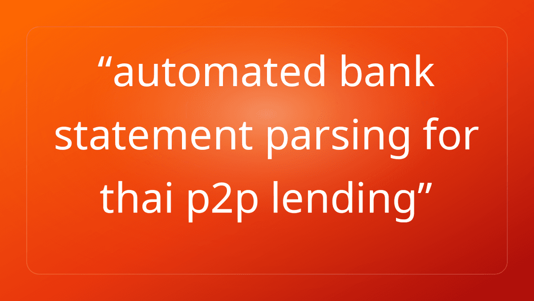 automated bank statement parsing for thai p2p lending