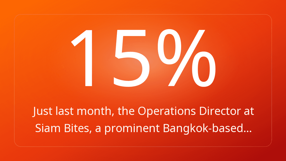 Just last month, the Operations Director at Siam Bites, a prominent Bangkok-based…