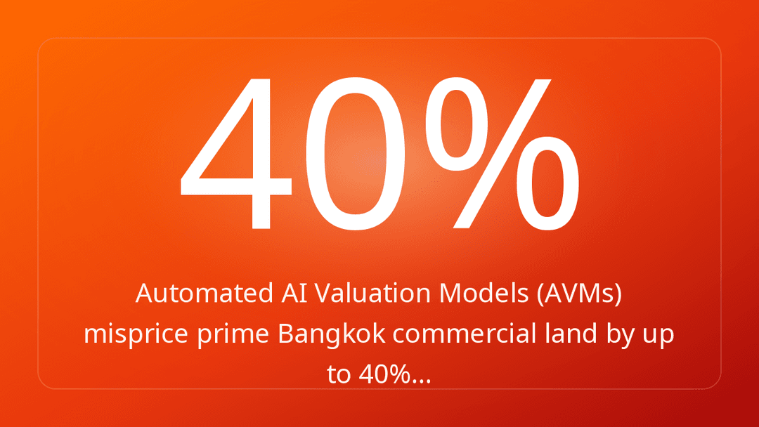 Automated AI Valuation Models AVMs misprice prime Bangkok commercial land by up to 40%…