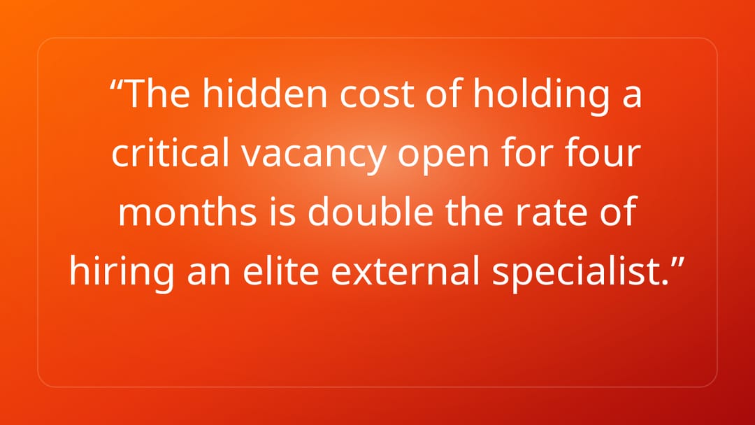 The hidden cost of holding a critical vacancy open for four months is double …