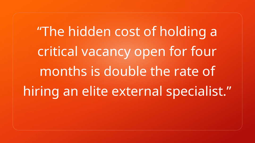 The hidden cost of holding a critical vacancy open for four months is double …