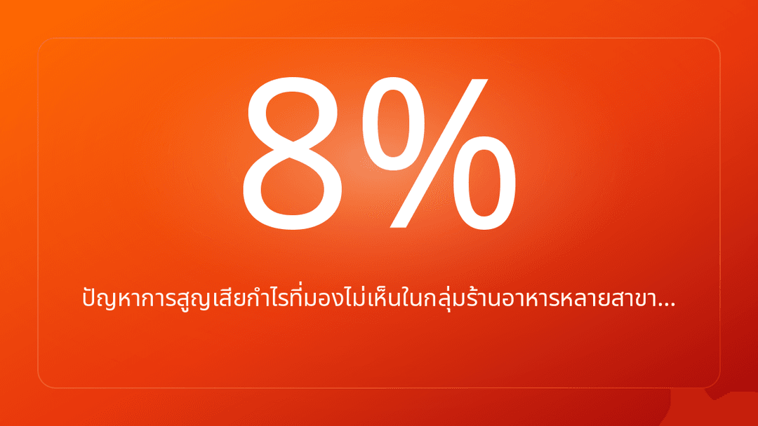 ปัญหาการสูญเสียกำไรที่มองไม่เห็นในกลุ่มร้านอาหารหลายสาขา…