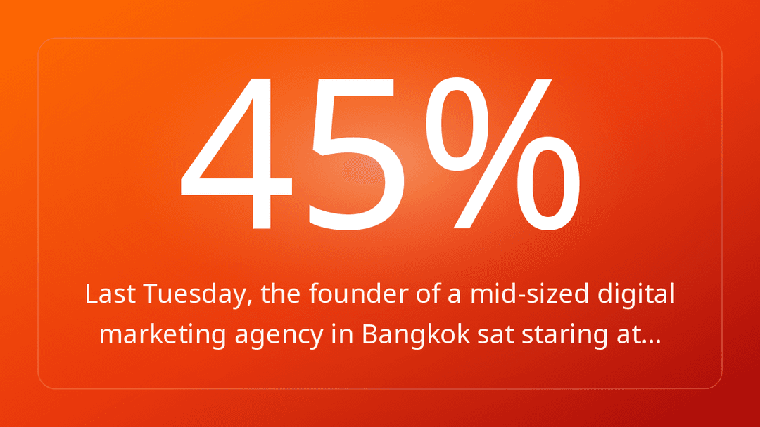 Last Tuesday, the founder of a mid-sized digital marketing agency in Bangkok sat staring at…