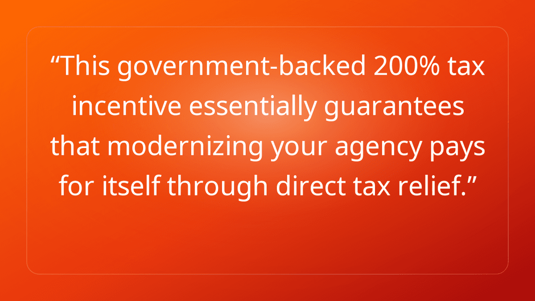 This government-backed 200% tax incentive essentially guarantees that moderni…