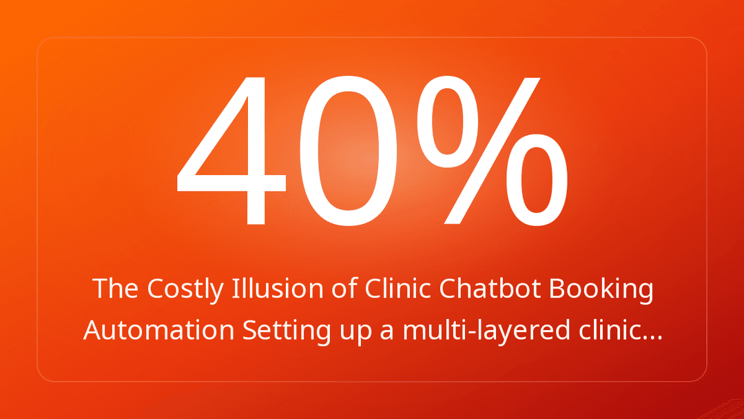 The Costly Illusion of Clinic Chatbot Booking Automation Setting up a multi-layered clinic…
