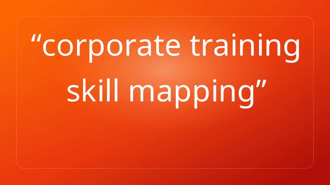 corporate training skill mapping