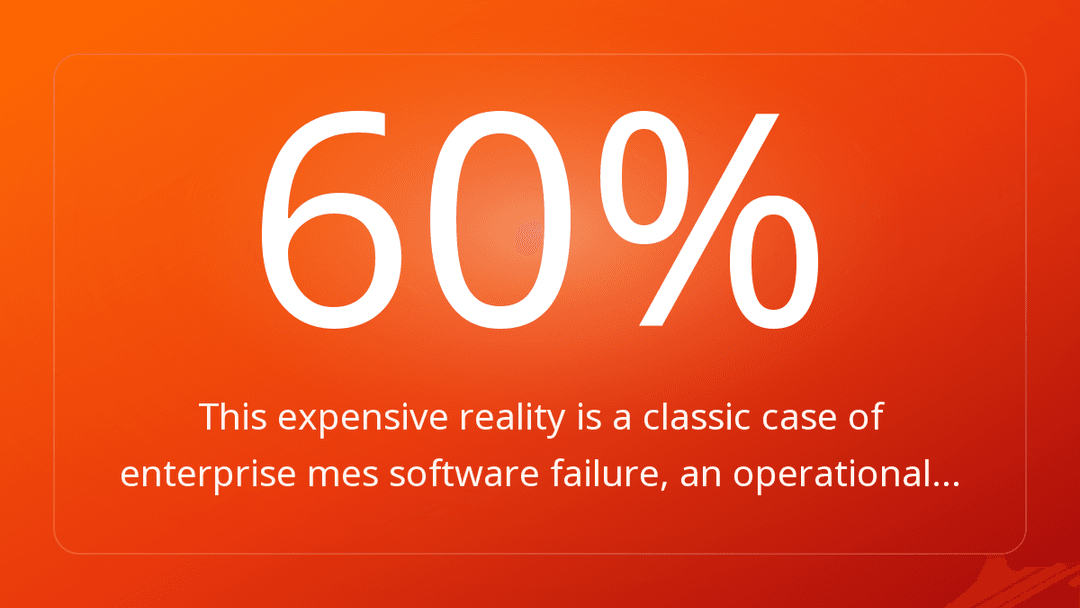 This expensive reality is a classic case of enterprise mes software failure, an operational…