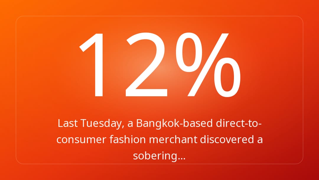 Last Tuesday, a Bangkok-based direct-to-consumer fashion merchant discovered a sobering…