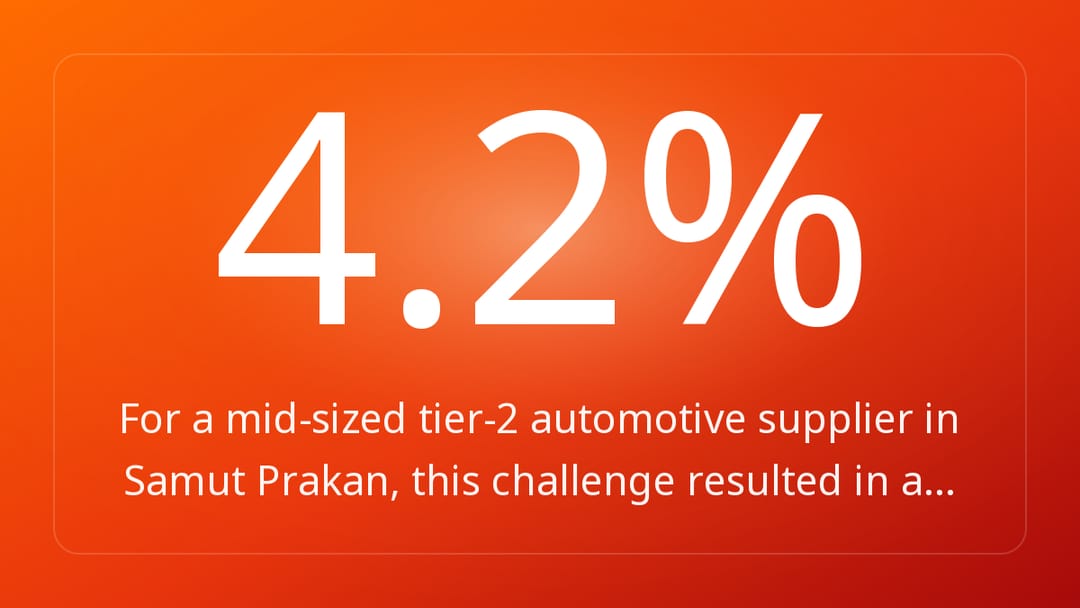 For a mid-sized tier-2 automotive supplier in Samut Prakan, this challenge resulted in a…