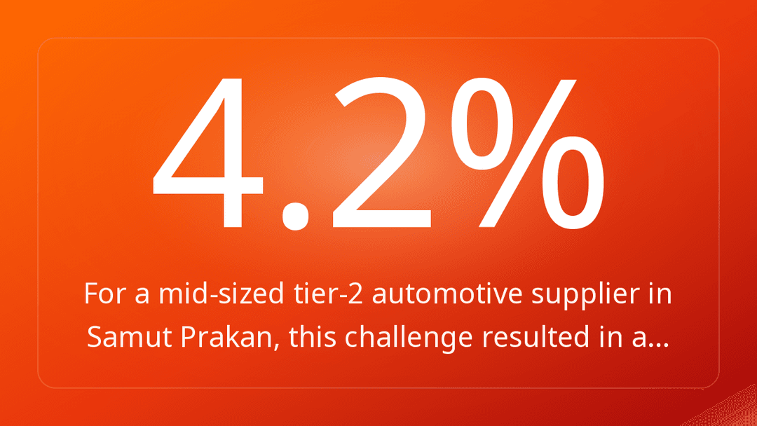 For a mid-sized tier-2 automotive supplier in Samut Prakan, this challenge resulted in a…