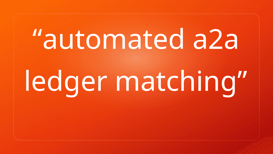 automated a2a ledger matching