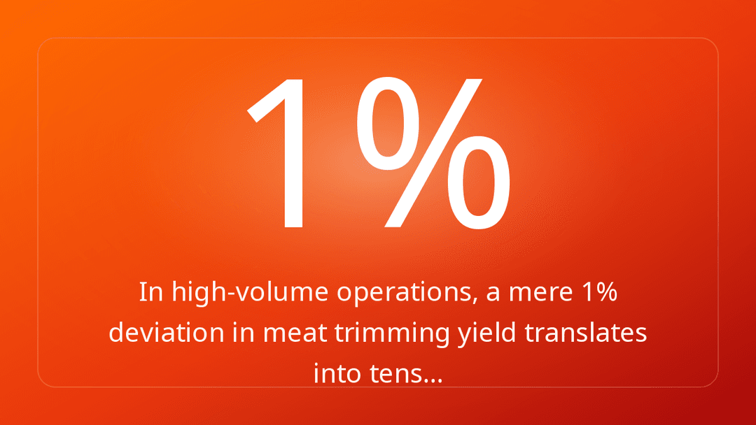 In high-volume operations, a mere 1% deviation in meat trimming yield translates into tens…