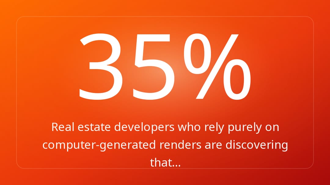 Real estate developers who rely purely on computer-generated renders are discovering that…
