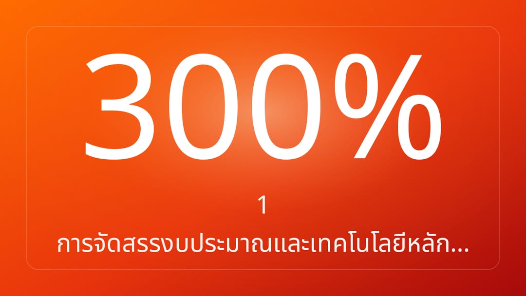 1 การจัดสรรงบประมาณและเทคโนโลยีหลัก…