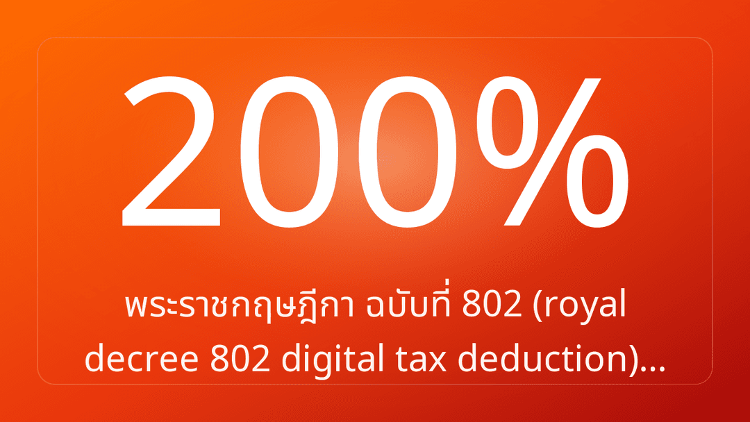 พระราชกฤษฎีกา ฉบับที่ 802 royal decree 802 digital tax deduction…