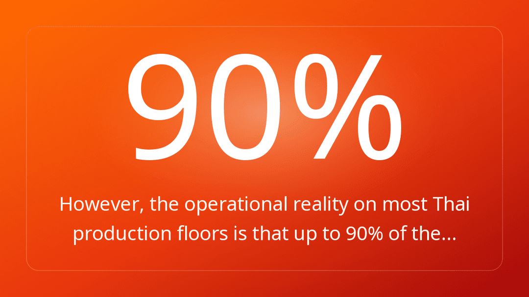 However, the operational reality on most Thai production floors is that up to 90% of the…