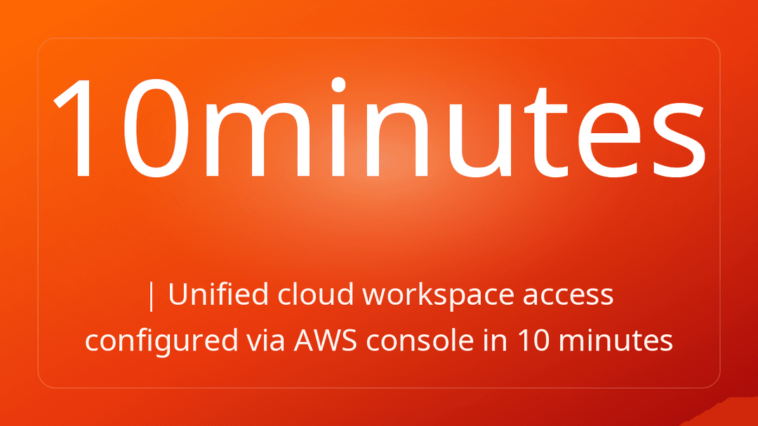 | Unified cloud workspace access configured via AWS console in 10 minutes