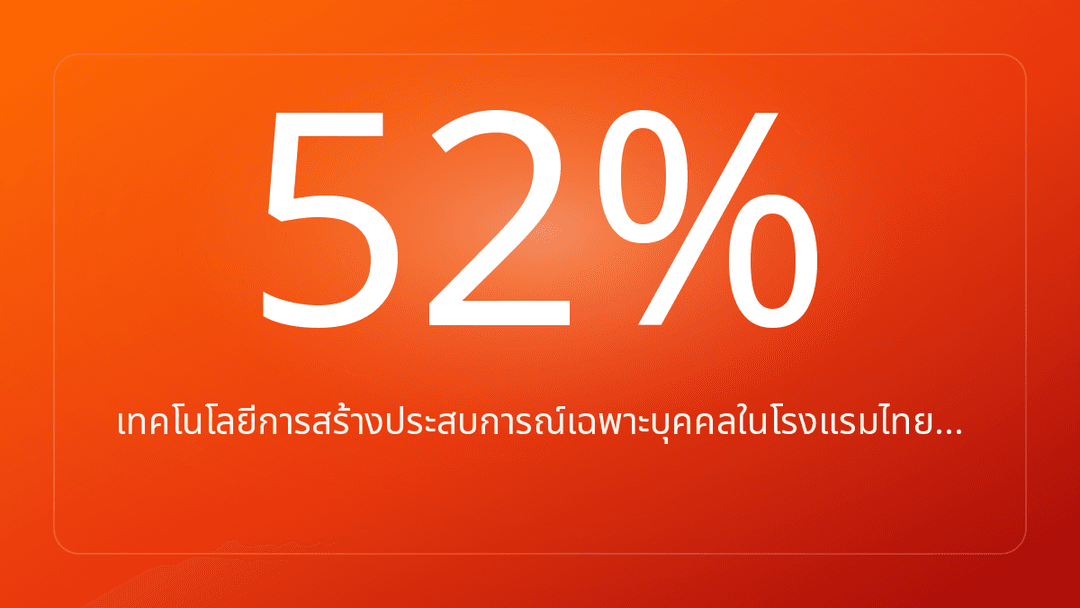 เทคโนโลยีการสร้างประสบการณ์เฉพาะบุคคลในโรงแรมไทย…