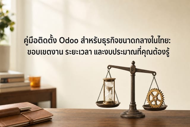 คู่มือติดตั้ง Odoo สำหรับธุรกิจขนาดกลางในไทย: ขอบเขตงาน ระยะเวลา และงบประมาณที่คุณต้องรู้
