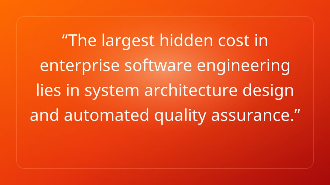 The largest hidden cost in enterprise software engineering lies in system arc…