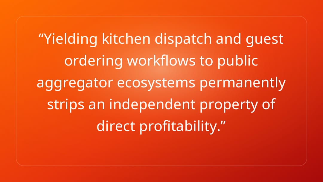 Yielding kitchen dispatch and guest ordering workflows to public aggregator e…