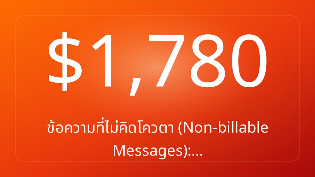 ข้อความที่ไม่คิดโควตา Non-billable Messages:…