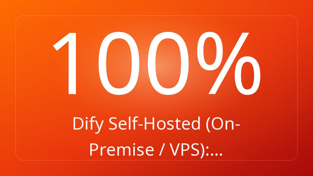 Dify Self-Hosted On-Premise / VPS:…