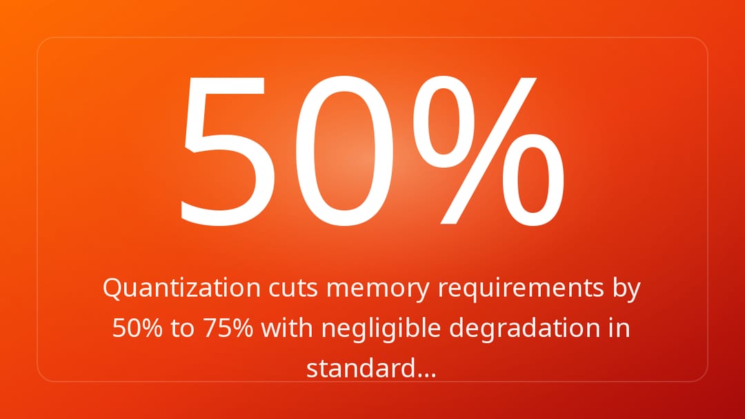 Quantization cuts memory requirements by 50% to 75% with negligible degradation in standard…