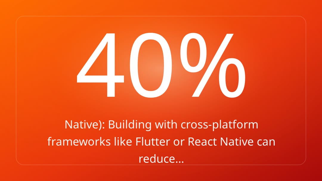 Native: Building with cross-platform frameworks like Flutter or React Native can reduce…